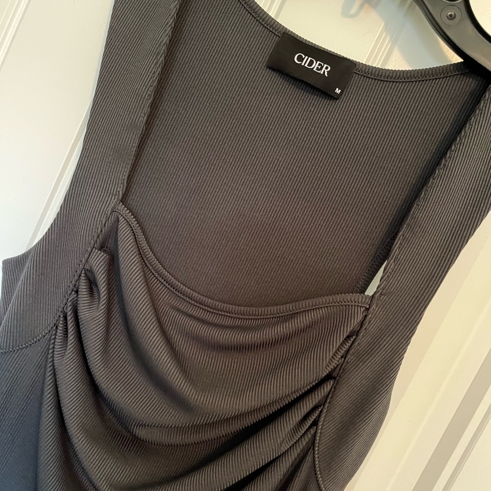 Cider Red Asymmetrical Ruched Cocktail Dress